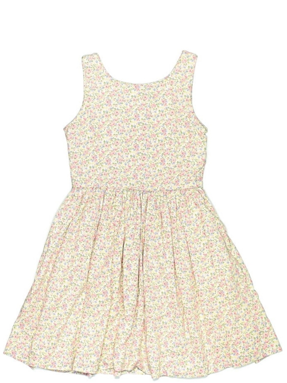 Polo by Ralph Lauren Pink and Cream Floral Sleeveless Dress